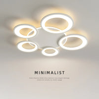 Modern minimalist ring-shaped remote-controlled chandelier