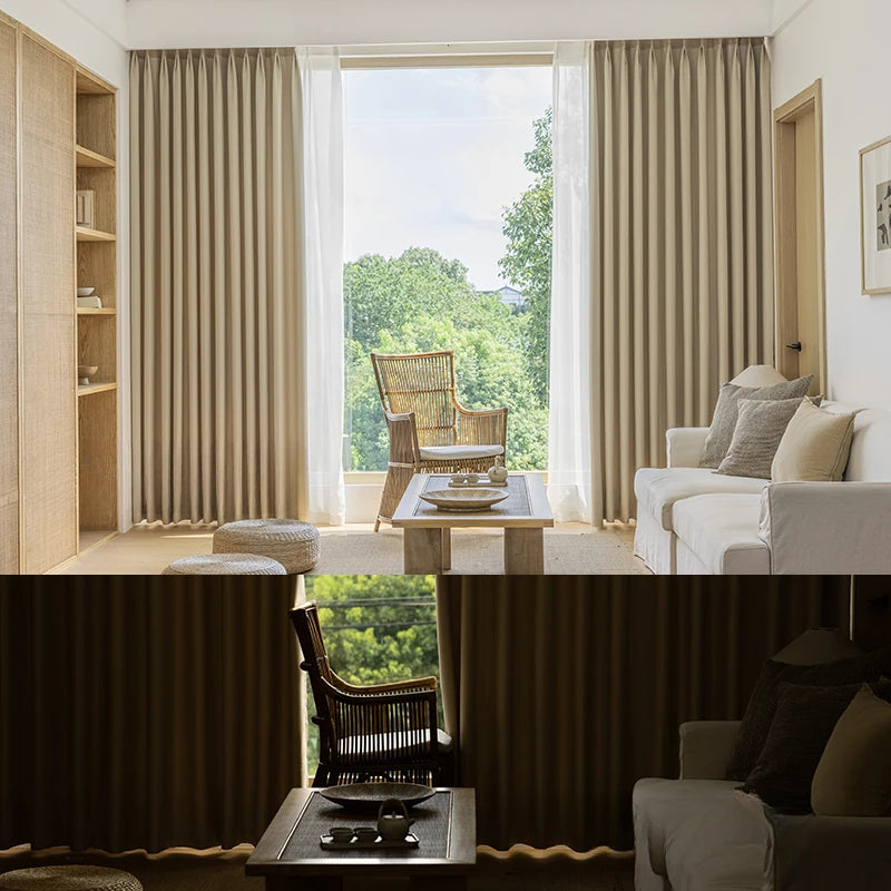 Rideau moderne plissé occultant luxe pour salon chambre - vue 5 sur 18