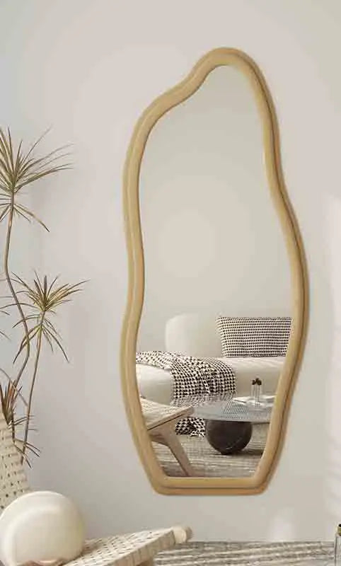 Italian light luxury wall-mounted decorative full-length mirror with unique frame - vue 9 sur 9