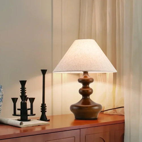 Modern desk lamp, retro creative living room, study room, villa, hotel bedroom, interior decoration, glossy LED bedside lamp - vue 3 sur 21