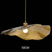 lustre simple en cuivre créatif en forme de lotus