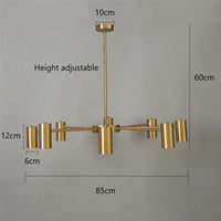 Modern adjustable nordic minimalist multi-head creative chandelier