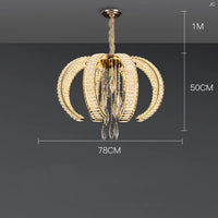 lustre de luxe en cristal pour villas haut de gamme personnalisé
