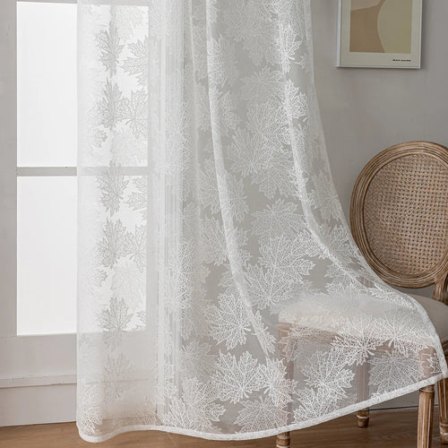 Voilage tulle sur mesure style moderne salon chambre - vue 3 sur 7