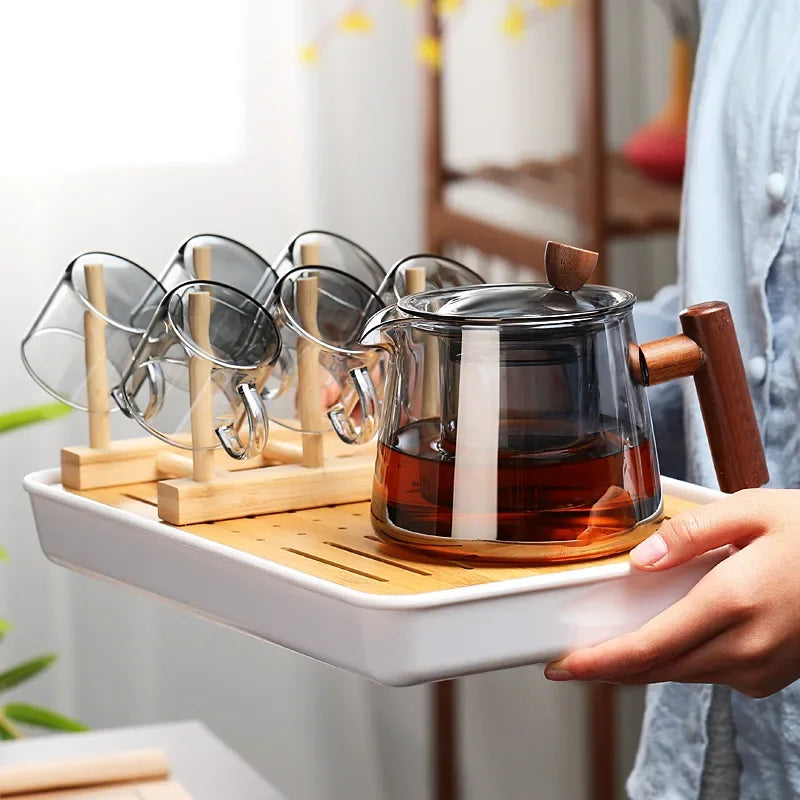 Theiere japonaise verre resistant gaiwan infusion the puer - vue 5 sur 6