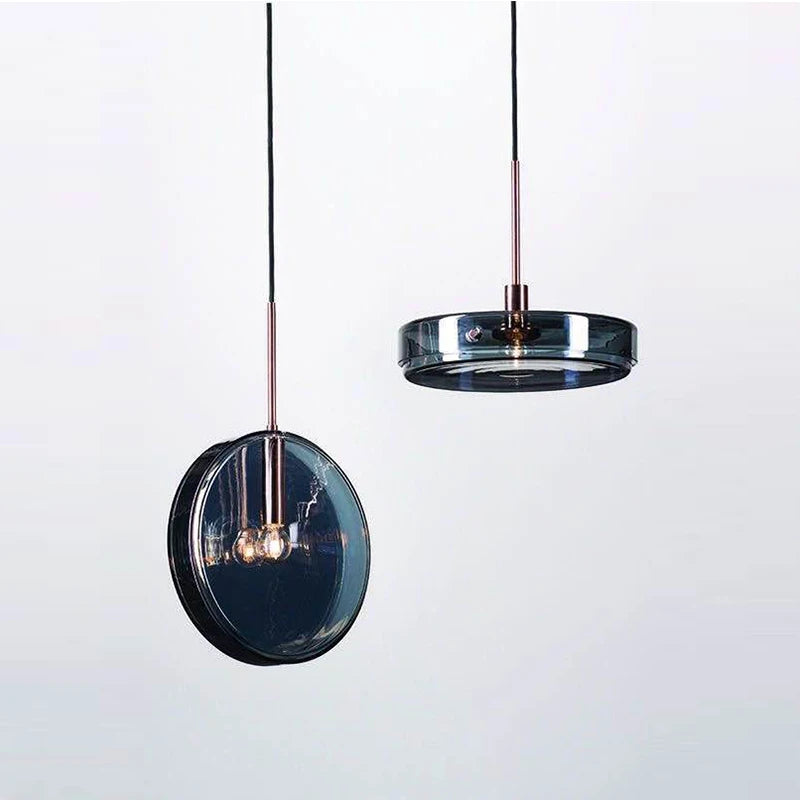 suspension en verre style nordique led décorative de luxe - vue 5 sur 7
