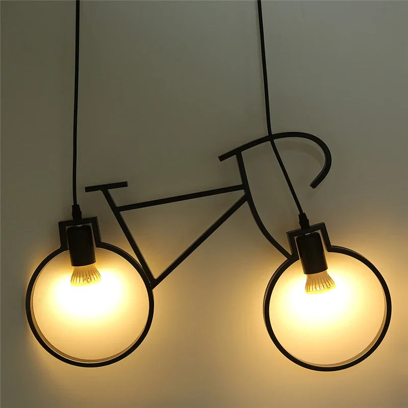 suspension modernes en fer forme vélo pour décoration maison