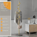 Floor To Floor Bedroom Light Luxury Rock Plate Base Metal Hanger, Marble Scarf and Bag Rack for Entering The Home Coat Rack