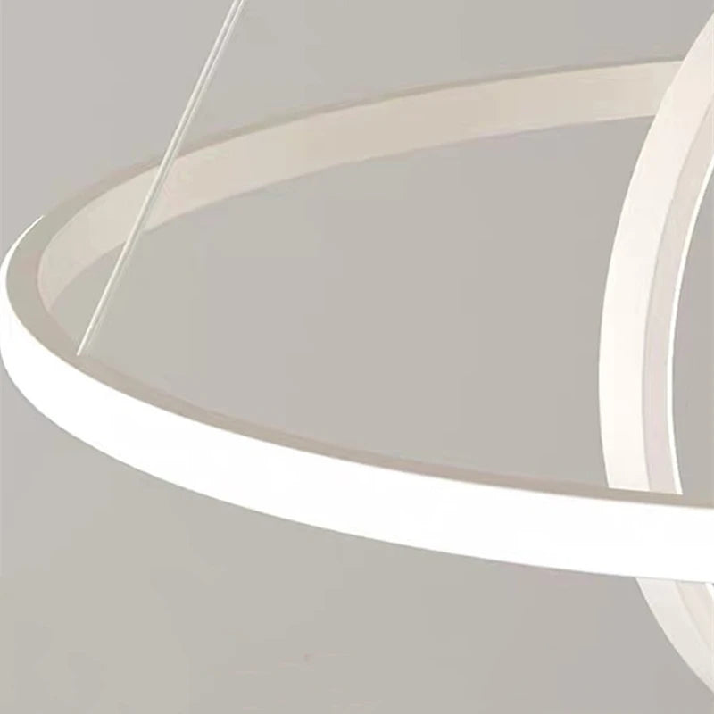 lustre circulaire en boule de fer avec luminaires led pour décoration - vue 7 sur 8
