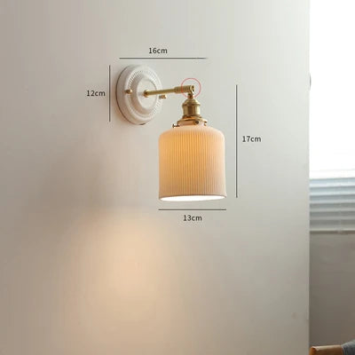 Applique LED nordique japonaise cuivre blanc - vue 16 sur 23