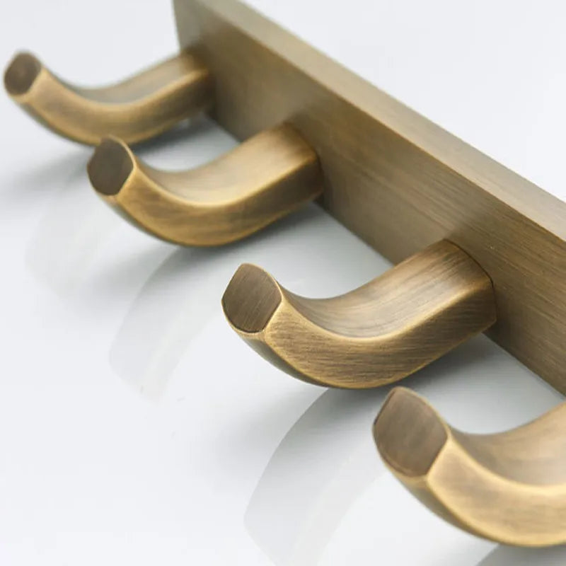 etagère en bronze avec crochets pour rangement polyvalent - vue 7 sur 7