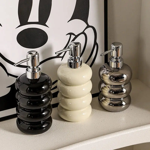 bouteille céramique pour désinfectant et distributeur de savon - vue 4 sur 12