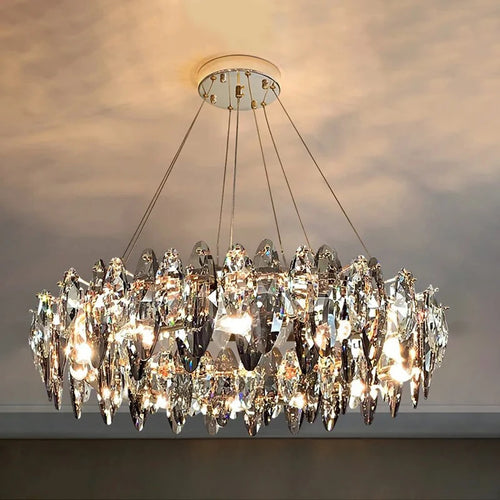 lustre moderne en cristal pour décoration intérieure élégante 2024