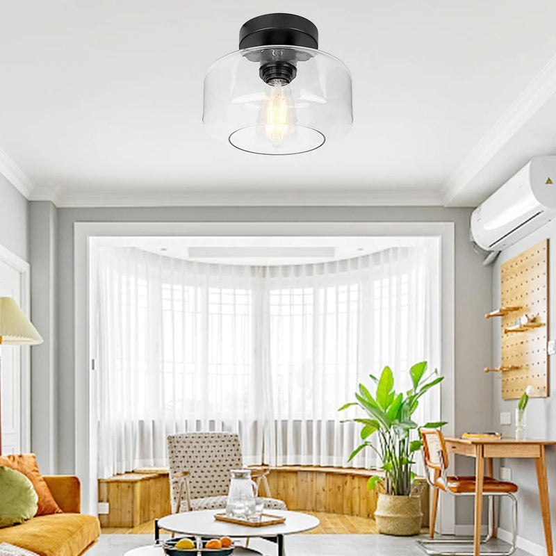 lustre moderne en verre led pour intérieur allée couloir