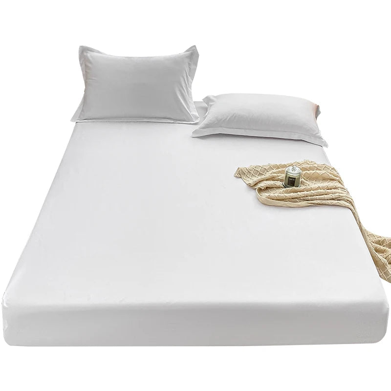 Premium Solid Color Brushed Fitted Sheet,Ultra-Soft Sateen Weave for Cozy Nights - Hypoallergenic and Easy Care Bedding - vue 8 sur 13