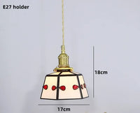suspension nordique en verre teinté et cuivre élégant