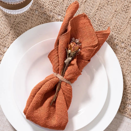 Serviette de table lot 10 gaze coton 32x32