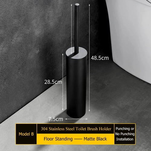 porte-brosse mural en acier inoxydable pour salle de bain - vue 14 sur 14