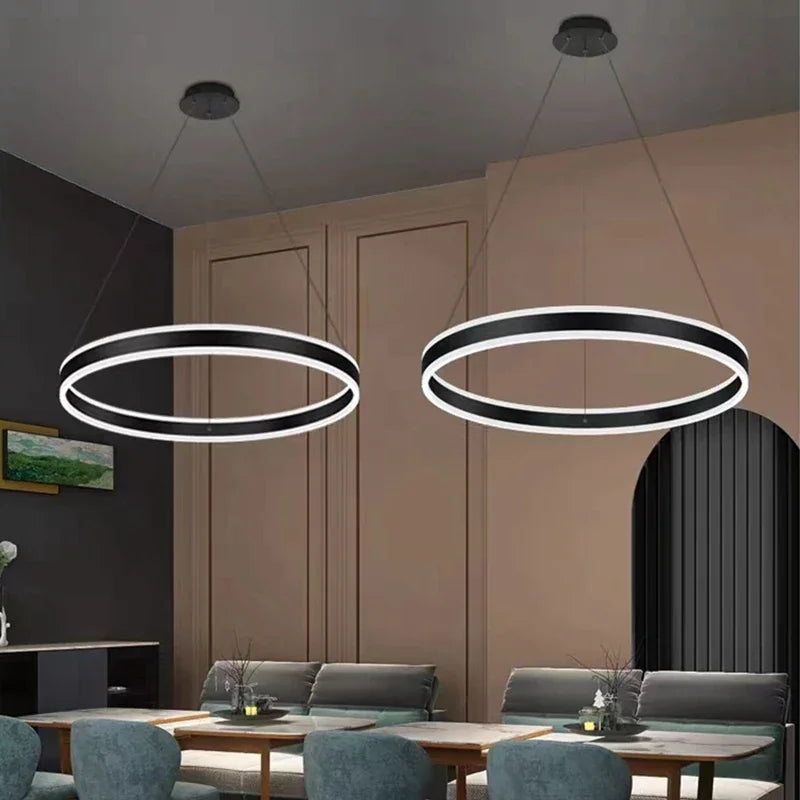 lustre led moderne dimmable pour décoration de maison - vue 4 sur 10