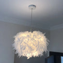 Suspension moderne en plumes E27