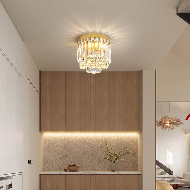 plafonnier en cristal style luxe pour éclairage créatif - vue 6 sur 7