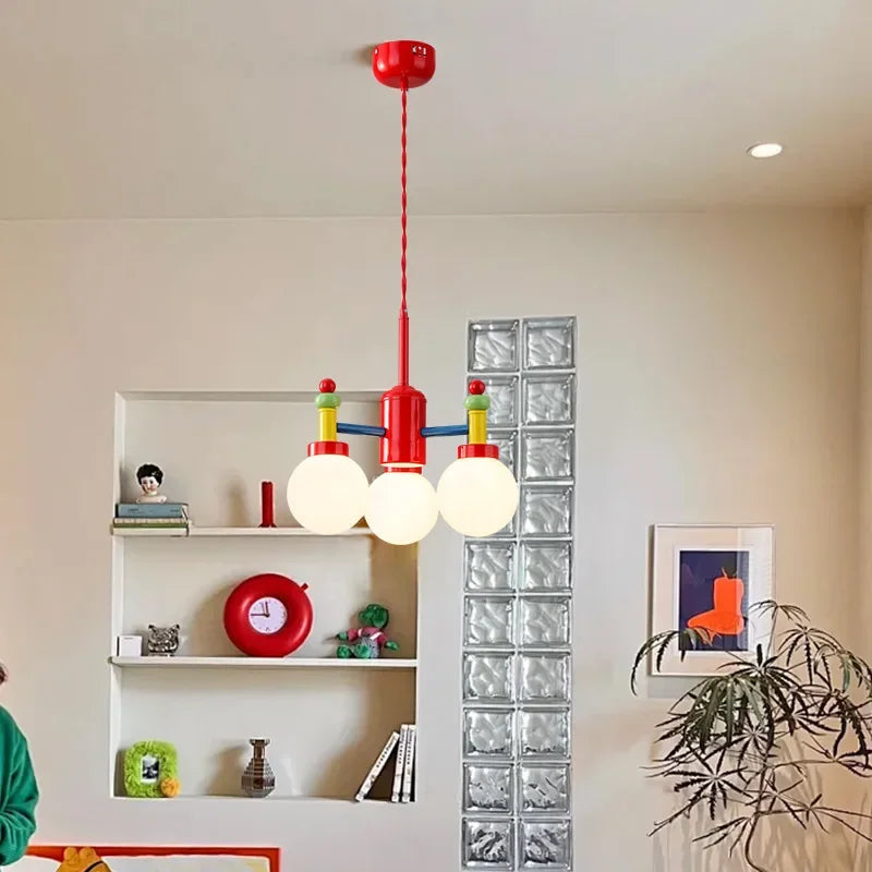 lustre macaron led pour chambre enfants garçons filles éclairage décoratif - vue 5 sur 10