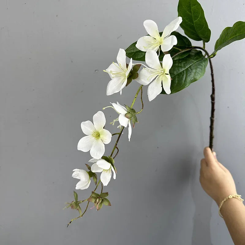 branche de jasmin artificielle en soie pour décoration festive - vue 10 sur 12