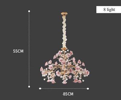 lustre en cristal céramique porcelaine lampe LED pour intérieur - vue 10 sur 9