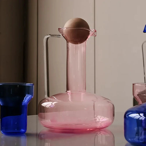 Bouilloire verre nordique 1500ml avec tasses assorties