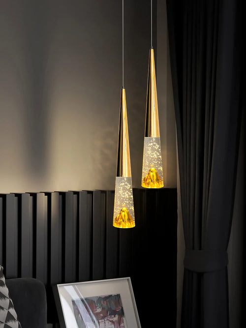 lustre en cristal bulles pour éclairage de luxe nordique - vue 6 sur 8