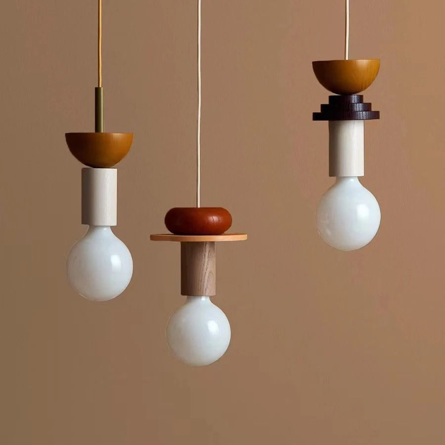 Bois moderne suspension LED lumières cuisine nordique décor à la maison lampe suspendue Restaurant plafond Lustre Lustre chambre luminaire - vue 2 sur 17