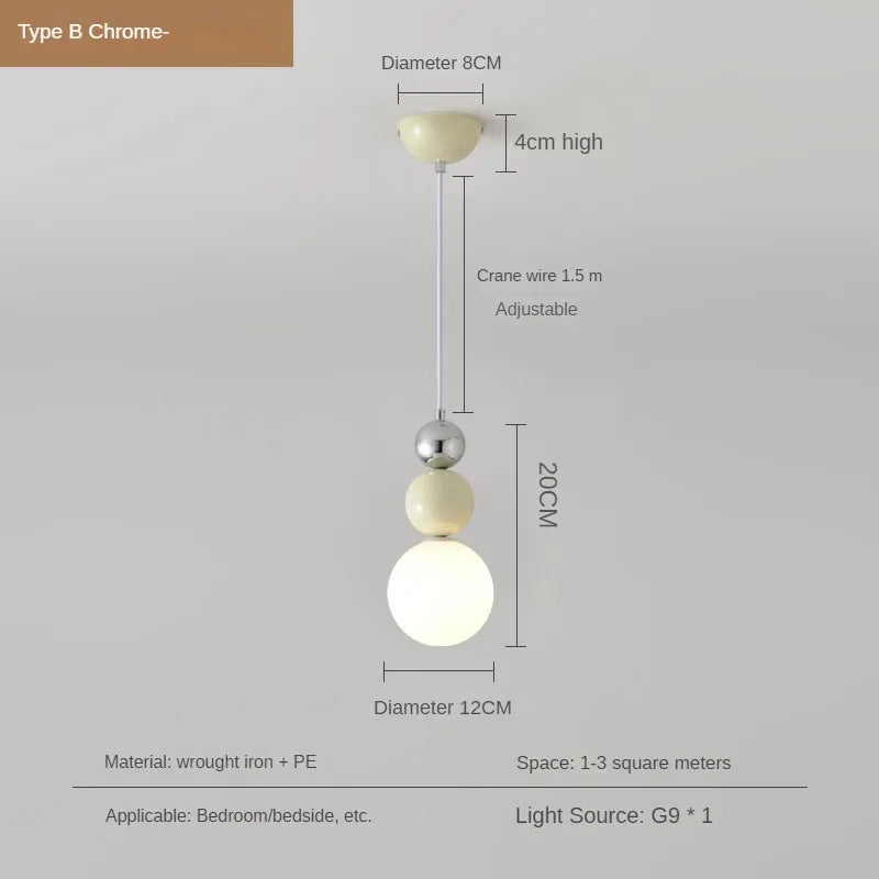 lustre nordique moderne en forme de gourde créative pour intérieur - vue 8 sur 12