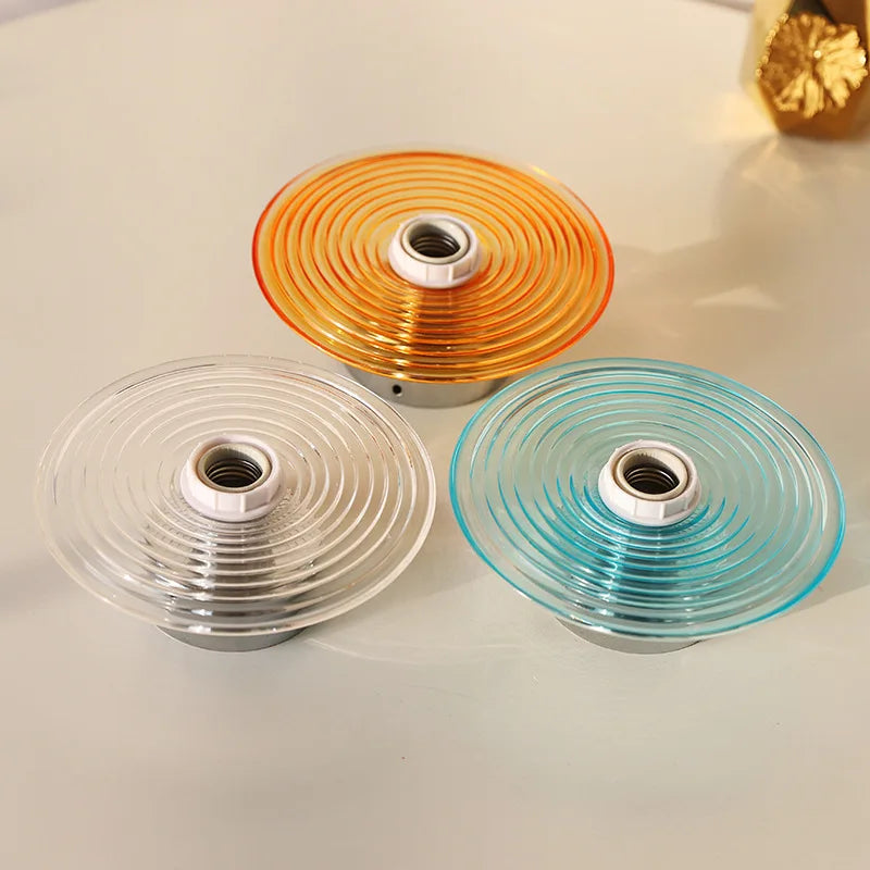 Applique murale en verre led nordique ondulations d'eau ronde - vue 6 sur 8