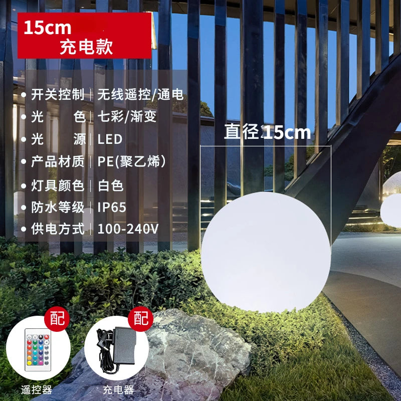 lampe de pelouse sphérique design nordique simple pour décoration intérieure - vue 14 sur 15