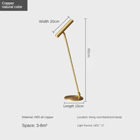 Minimalist copper desk lamp for reading and decoration