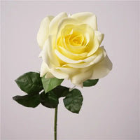 Realistic decorative white artificial roses for weddings