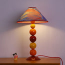 Vintage Nordic design desk lamp with colourful stones