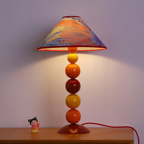 Vintage Nordic design desk lamp with colourful stones - vue 2 sur 8