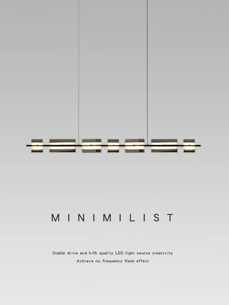 lustre minimaliste italien en cuivre et verre moderne - vue 2 sur 8