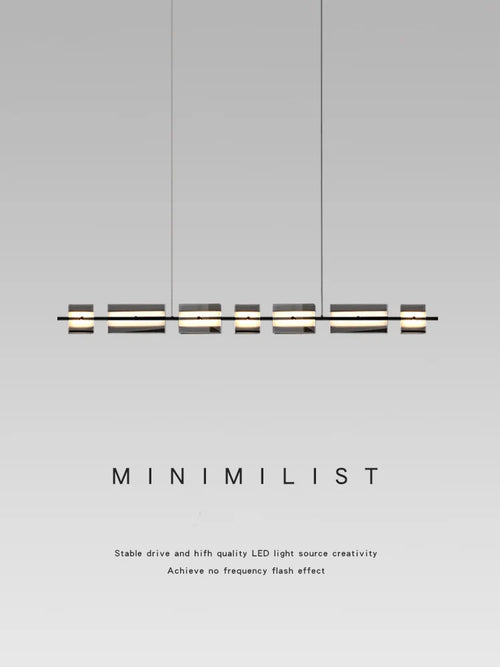 lustre minimaliste italien en cuivre et verre moderne