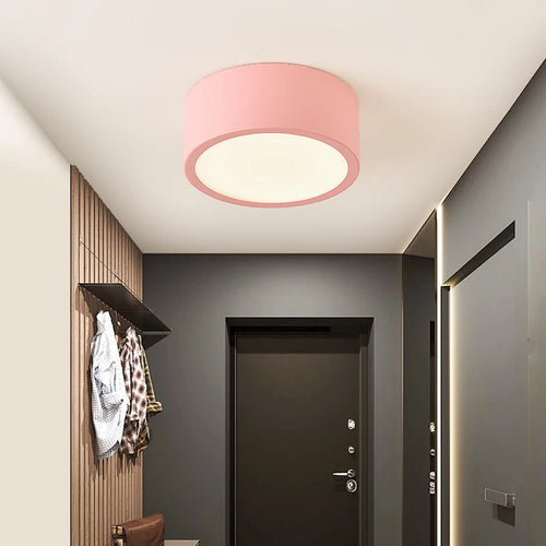 Minimalist multicolour LED ceiling light decorative indoor round or square - vue 5 sur 14
