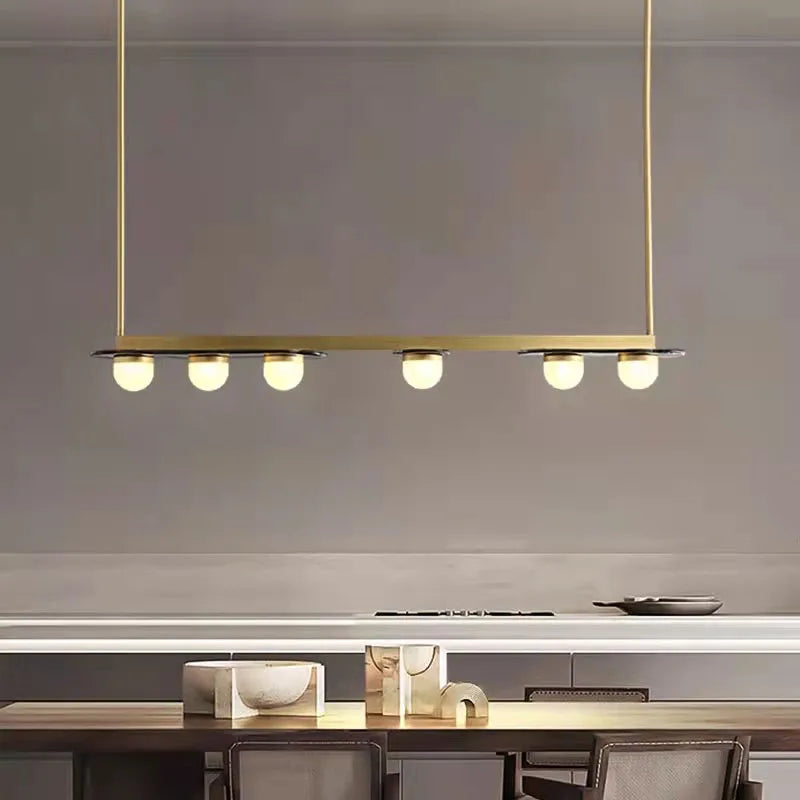 lustre led art déco style 	 en verre suspendu