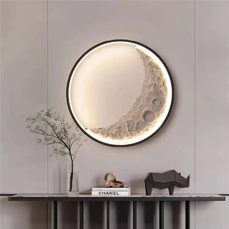 applique murale lune à led avec intensité variable décorative - vue 4 sur 15