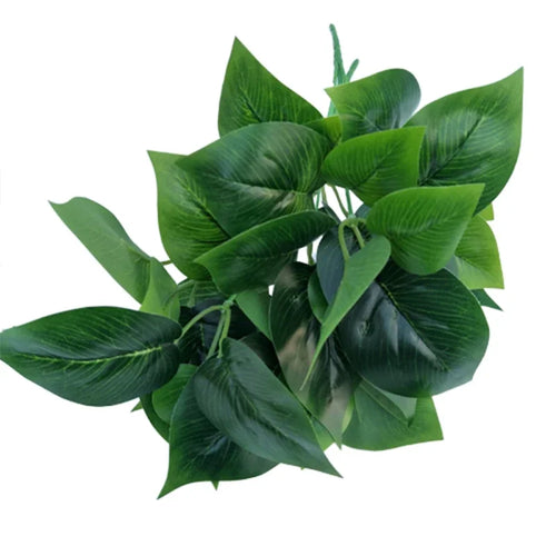 Artificial Grass Green Begonia Plants For Home Decoration,Plantas Artificiales Para Decoracion Fake Plastic Plants for Bonsai - vue 6 sur 13