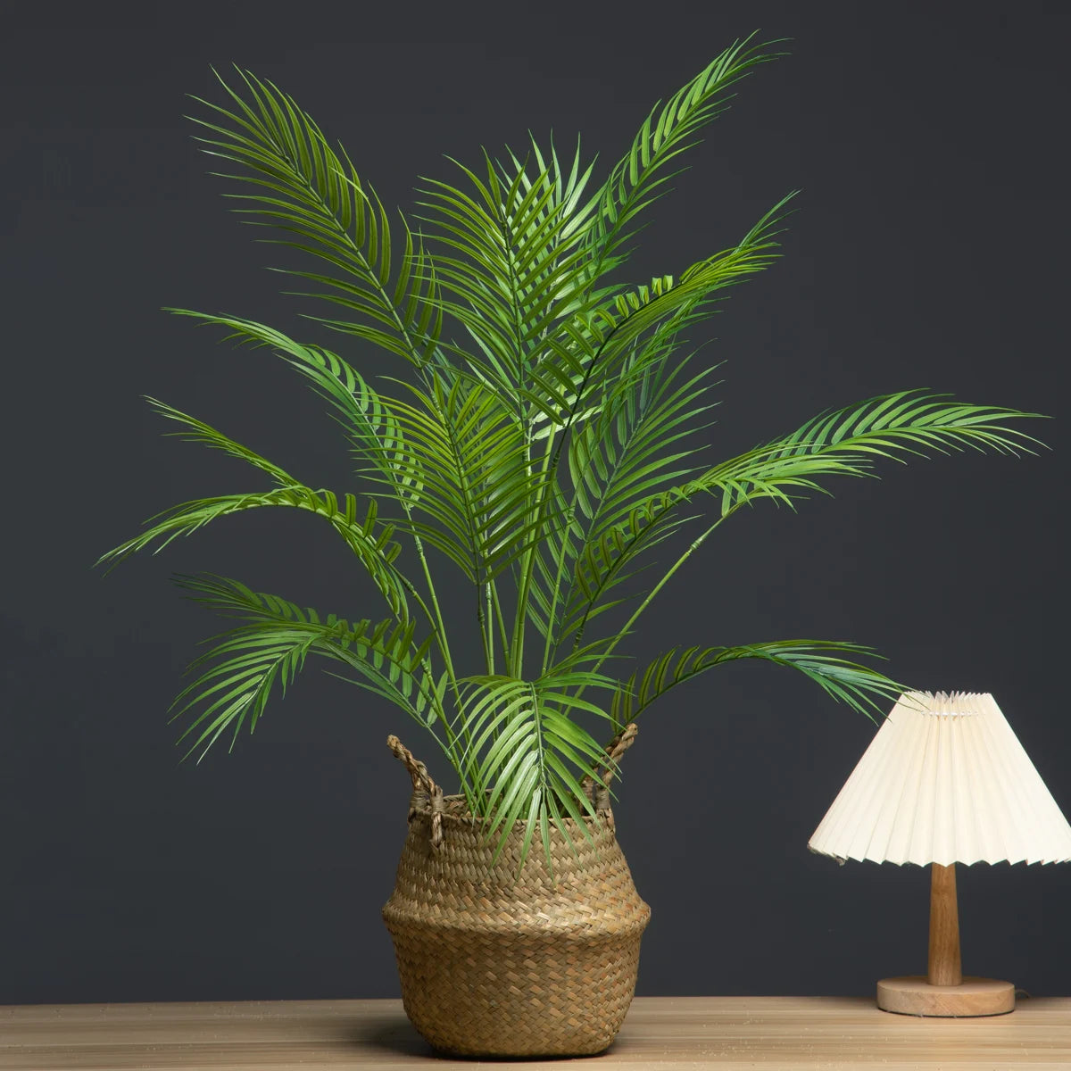 grandes fausses plantes palmier monstera et fougère décoration jardin - vue 2 sur 7