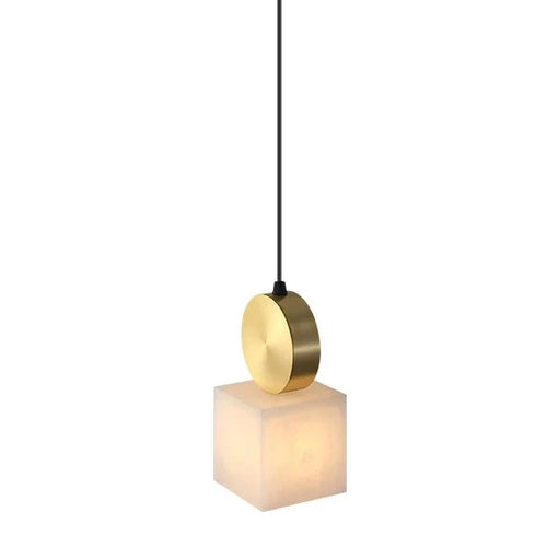 Lustre en laiton et marbre importé - vue 18 sur 19
