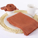 Serviette de table lot de 10 coton gaze