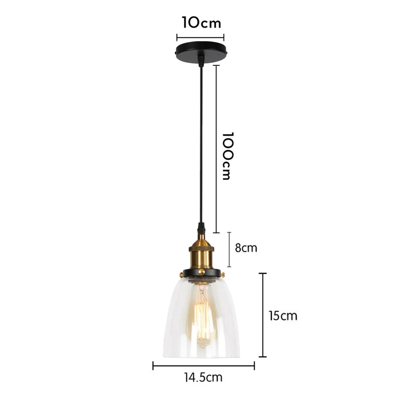 suspension moderne en verre pour décoration intérieure élégante