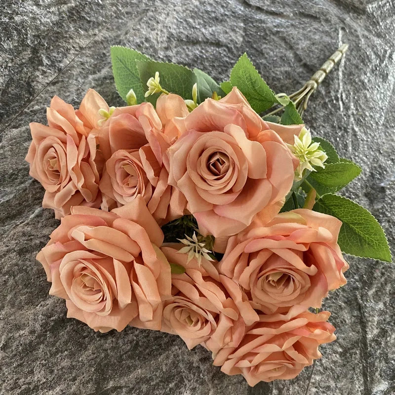 bouquet de roses artificielles décoratives pour événements et salles - vue 9 sur 15