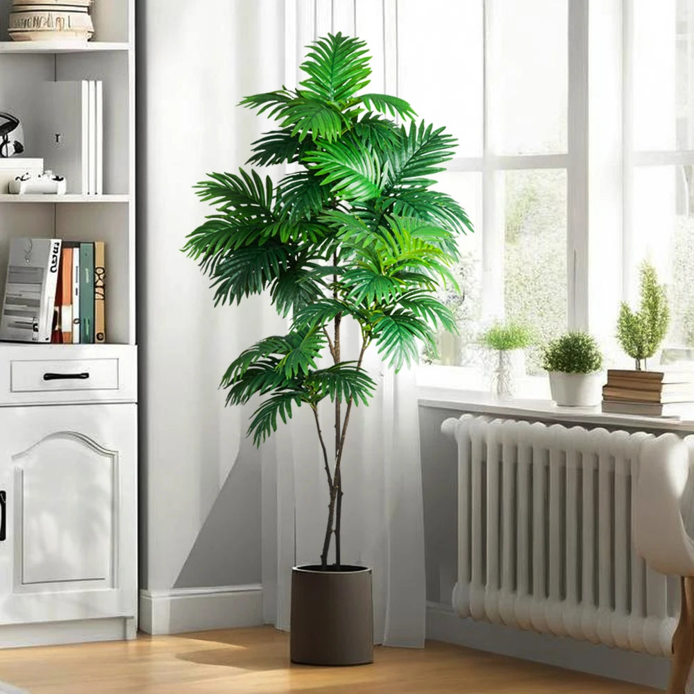 grand palmier artificiel tropical pour décoration intérieure et extérieure - vue 4 sur 9